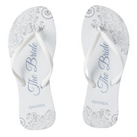 Dentelle d'argent et sommier bleu Script Le Mariag