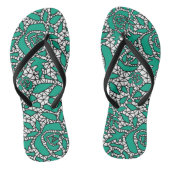 Tongs Dentelle sans couture roses romantique rétro vinta (Semelle)