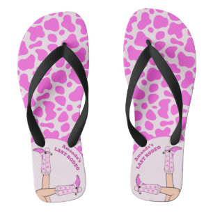 Tongs Dernier Rodéo Rose Cowgirl Bridal Bachelorette