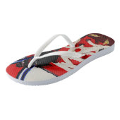 Tongs Des chaussures rouges. (Incliné)