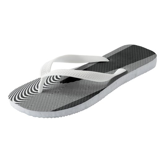Tongs Design D'Art Op Noir Et Blanc, Flip Flops (Incliné)