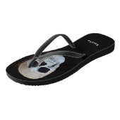 Tongs Design gothique à la mode, noir et blanc (Incliné)