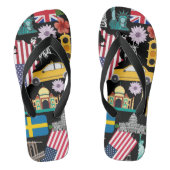 Tongs Design moderne tendance unique design USA été plag (Semelle)