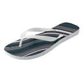 Tongs Design moderne Unsex Rustic Blue & Grey (Incliné)