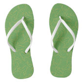 Tongs Design Motif de poisson Koi vert et or (Semelle)