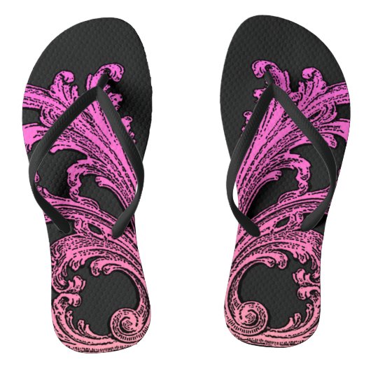 Tongs Design rose Vintage unique (Semelle)