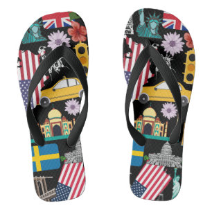 Tongs Design unique tendance moderne USA chic plage d'ét