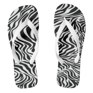 Tongs dessin zèbre
