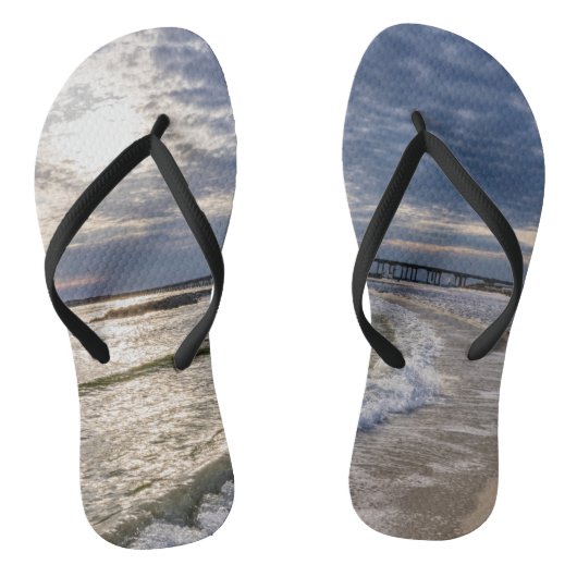 Tongs Destin Florida Soirée Vagues Flip Flops (Semelle)