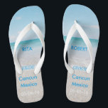 Tongs Destination Mariage BRIDE Beach Sandales<br><div class="desc">Destination Mariage BRIDE Beach Sandales / Flip Flops avec Mariage personnalisé Date et destination</div>