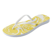 Tongs Déversement - Citron jaune et blanc (Incliné)