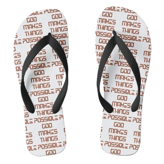 Tongs Dieu Rend Les Choses Possibles Blanches Tout-En-De (Semelle)