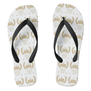 Tongs Dieu seul peut me juger Bible Blanc Unisex