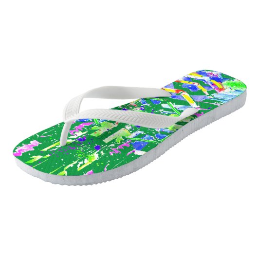 Tongs Digital abstract art we call it chaos high-top (Incliné)