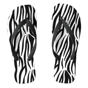tongs d'impression zèbre
