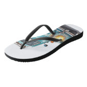 Tongs Douce période estivale - Jolis motifs de pastèque (Incliné)