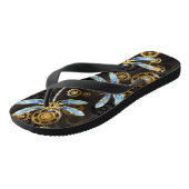 Tongs Dragonflies de Steampunk sur arrière - plan rayé b (Incliné)