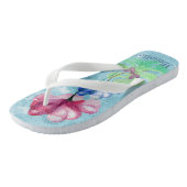 Tongs Dragonfly Et Floral Aquarelle Laver (Incliné)