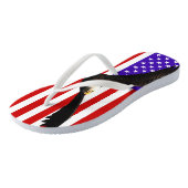 Tongs Drapeau américain avec aigle USA (Incliné)