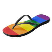 Tongs Drapeau arc-en-ciel LGBT (Incliné)