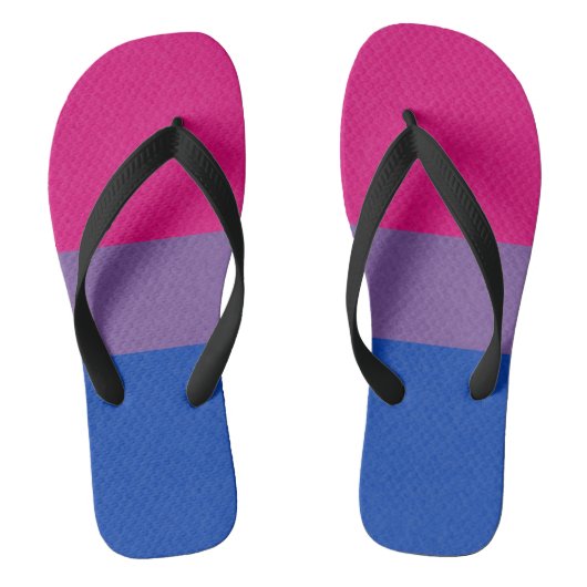 Tongs Drapeau Bisexual Pride couleur Arrière - plan (Semelle)