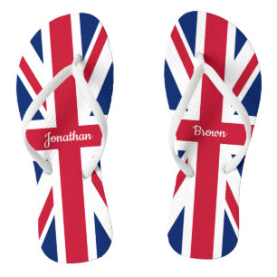 Tongs Drapeau britannique Union Jack personnalisé