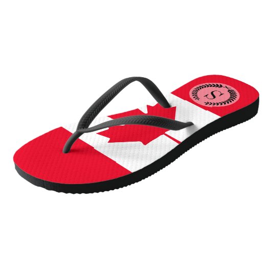 Tongs Drapeau canadien classique (Incliné)