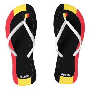 Tongs Drapeau de Belgique aux couleurs patriotiques ravi