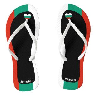 Tongs Drapeau de Bulgarie aux couleurs patriotiques ravi