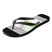 Tongs Drapeau de fierté agender (Incliné)