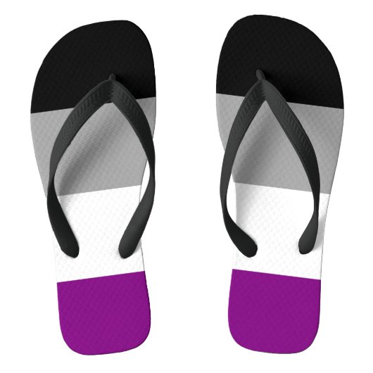 Tongs Drapeau de fierté asexué (Semelle)