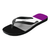 Tongs Drapeau de fierté asexué (Incliné)