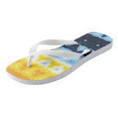 Tongs Drapeau de fierté Boho Groovy Géométrique Abstrait (Incliné)