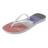 Tongs Drapeau de fierté cupioromantique abstrait   (Incliné)