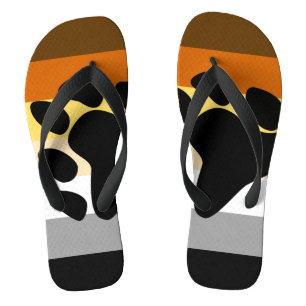 Tongs Drapeau de fierté de l'ours avec patte