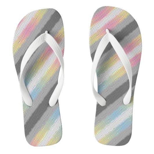Tongs Drapeau de fierté Demifluid Abstrait Groovy Boho T (Semelle)