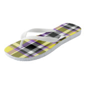 Tongs Drapeau de fierté éclectique boho non binaire à ca (Incliné)