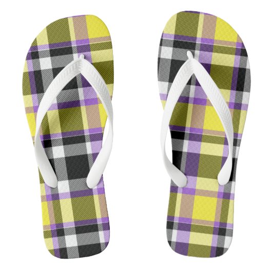 Tongs Drapeau de fierté éclectique boho non binaire à ca (Semelle)