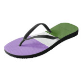 Tongs Drapeau de fierté genderqueer de SlipperyJoe lavan (Incliné)