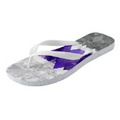Tongs Drapeau de fierté Greygender Boho Géométrique Mod  (Incliné)