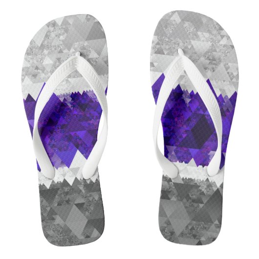 Tongs Drapeau de fierté Greygender Boho Géométrique Mod  (Semelle)