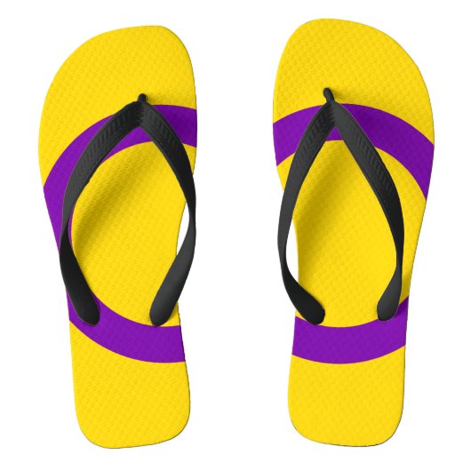 Tongs Drapeau de fierté intersexe (Semelle)