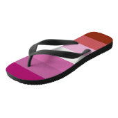 Tongs Drapeau de fierté lesbienne (Origine) (Incliné)