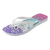 Tongs Drapeau de fierté multisexuel funky trippy ondulé  (Incliné)