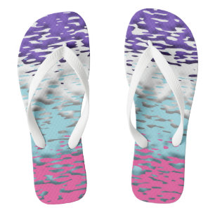 Tongs Drapeau de fierté multisexuel funky trippy ondulé