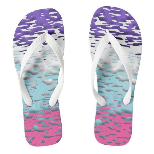 Tongs Drapeau de fierté multisexuel funky trippy ondulé  (Semelle)