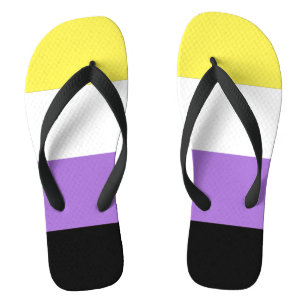 Tongs Drapeau de fierté non binaire