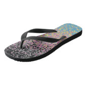 Tongs Drapeau de fierté polygender pixelisé funky tripan (Incliné)