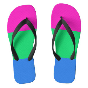 Tongs Drapeau de fierté polysexuelle