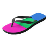 Tongs Drapeau de fierté polysexuelle (Incliné)